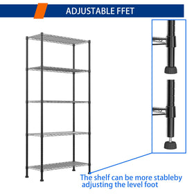 REGILLER 5-Wire Shelving unit in laundry keeps towels and cleaners organized.