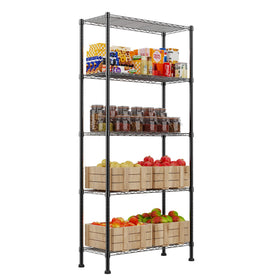 REGILLER 5-Wire Shelving unit with rust-resistant coating suitable for busy spaces.