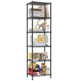 REGILLER 6-wire shelving unit supports up to 600 lbs total load.