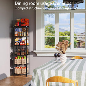 REGILLER 6-wire shelving unit close-up reveals water-resistant coating for bathroom or kitchen.