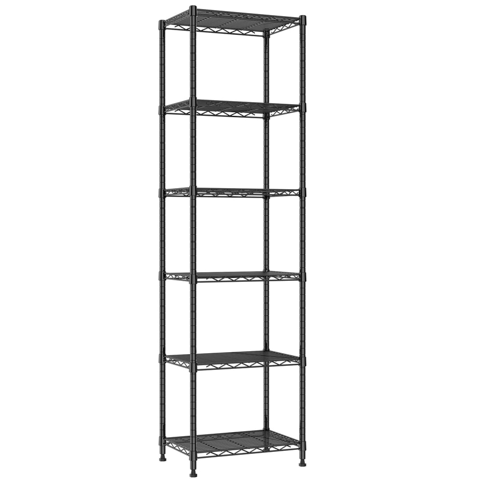 REGILLER 6-wire shelving unit front view shows sturdy steel frame for durable storage.