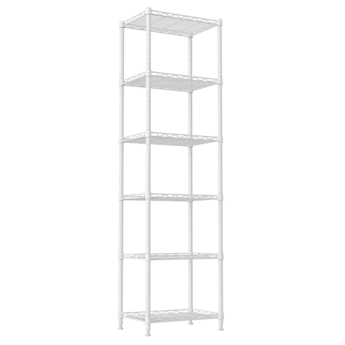 REGILLER 6-wire shelving unit full view, showcasing sturdy frame for durable storage.