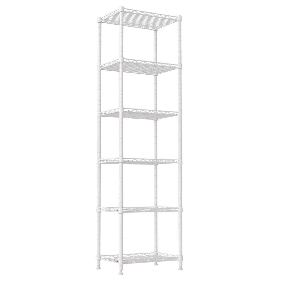 REGILLER 6-wire shelving unit full view, showcasing sturdy frame for durable storage.