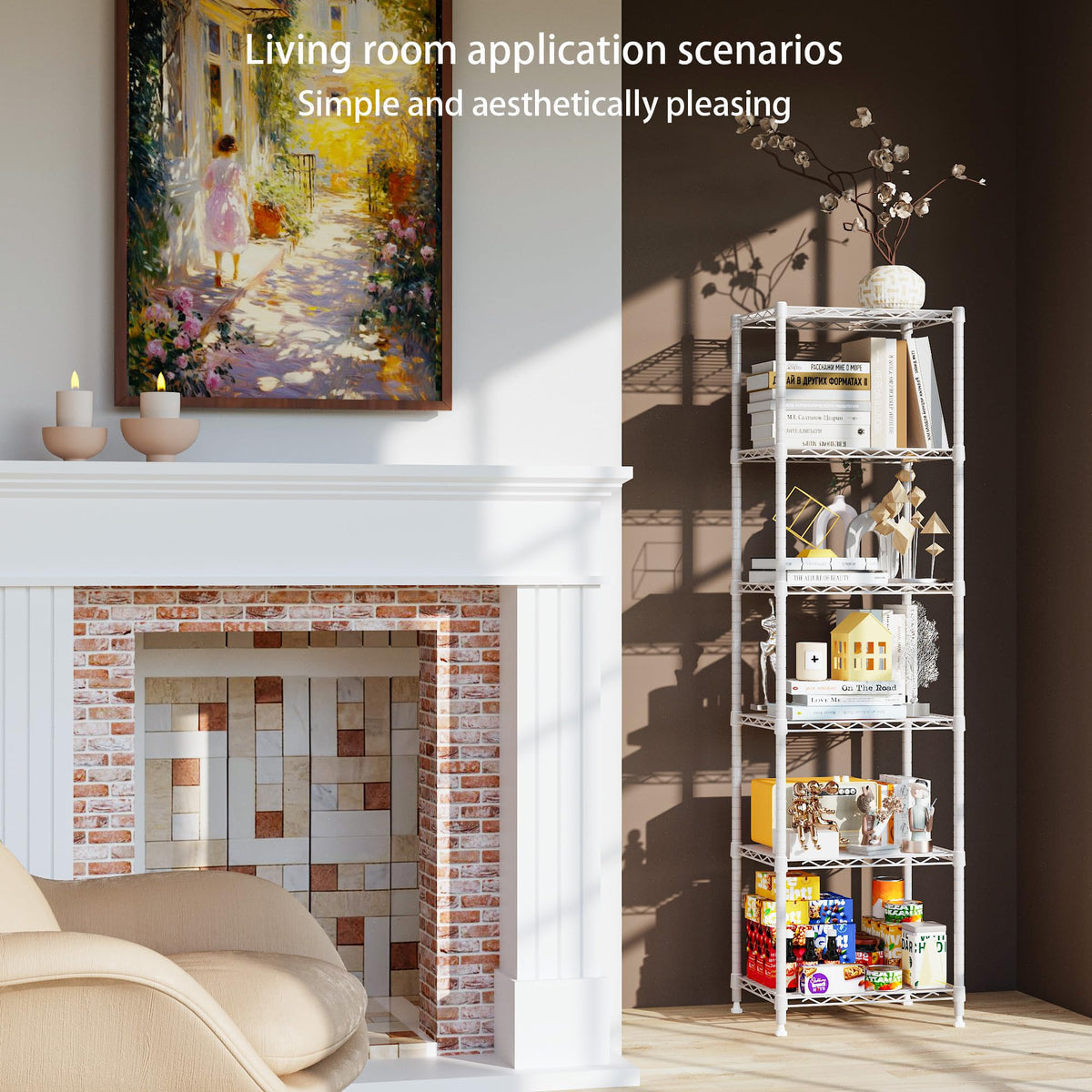 REGILLER adjustable shelves demonstrate 1-inch increments for flexible storage.