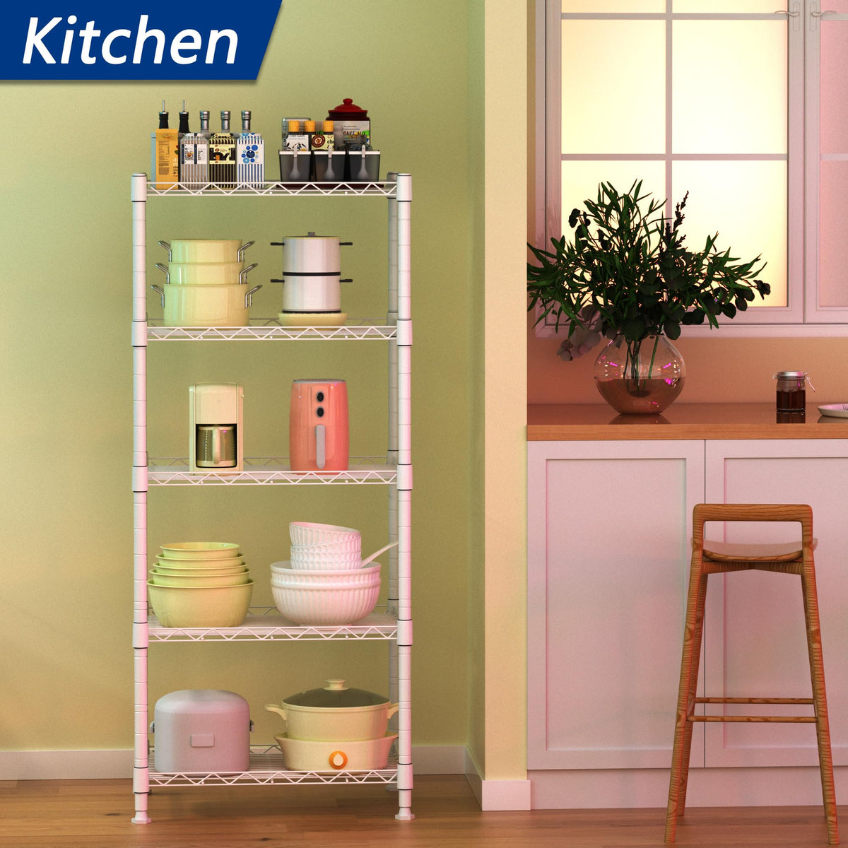 REGILLER adjustable shelves 53-5h demonstrate customizable height for flexible spaces