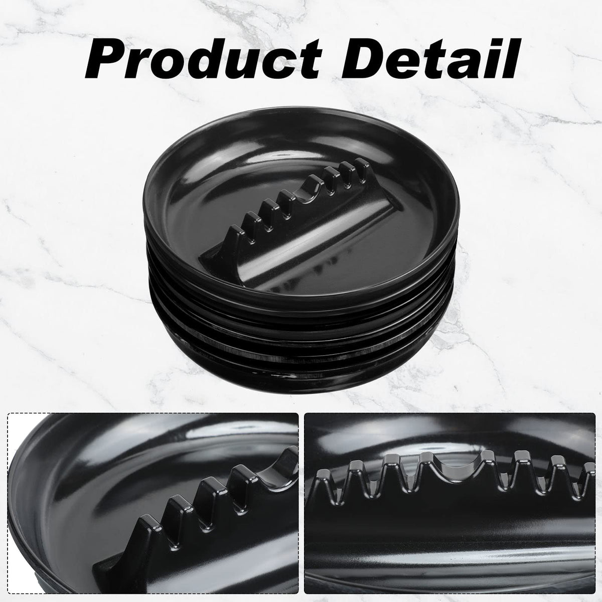 Reginary ashtray with a recessed center for easy cigar-end placement.
