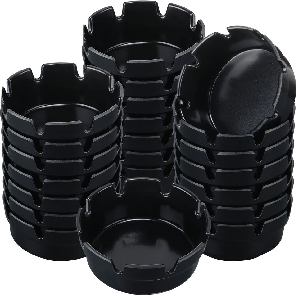 Reginary round 4-inch ashtray in durable outdoor use