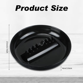 Reginary ashtray with stackable design saves space on tabletops.