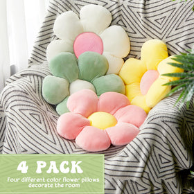 Reginary daisy cushion on sofa adds decorative, cozy seating options.