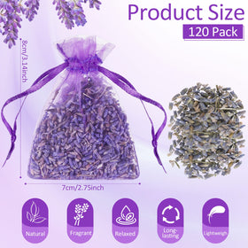 Reginary lavender sachets tied to a closet hanger keep clothes smelling fresh.