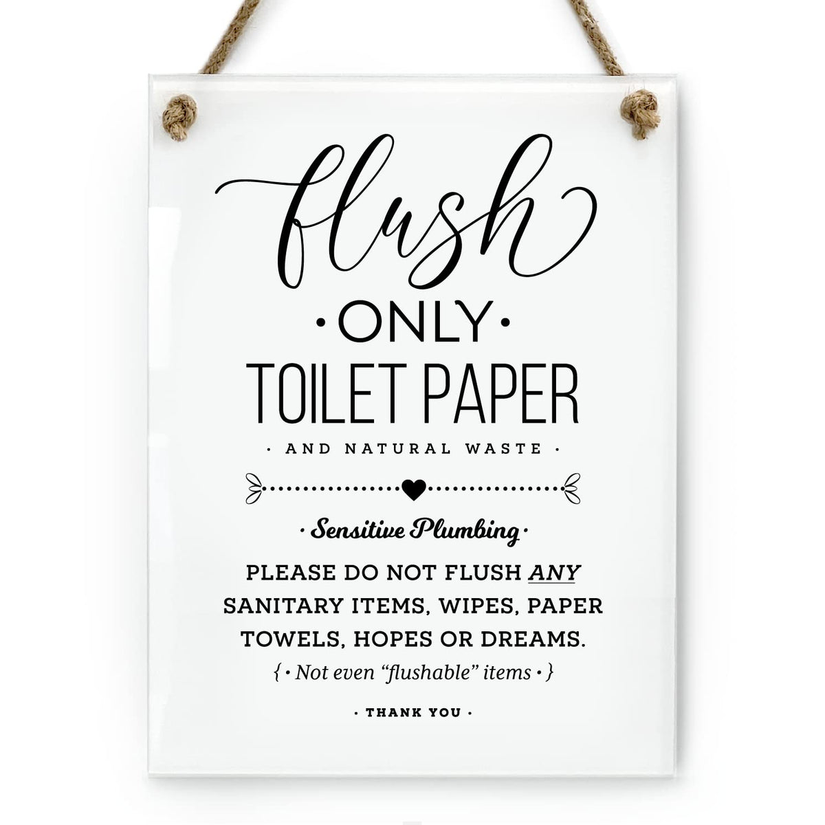 Reilly Originals 6x8 sign with rope for easy wall display.