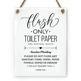 Reilly Originals 6x8 sign with rope for easy wall display.