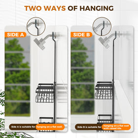 REINHARDT shower caddy spacious baskets hold shampoos, conditioners, and body wash within easy reach