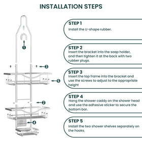 REINHARDT easy to clean surface helps maintain a tidy shower space.