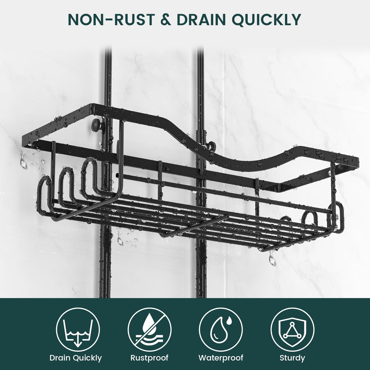 REINHARDT Rustproof materials resist moisture for durability.