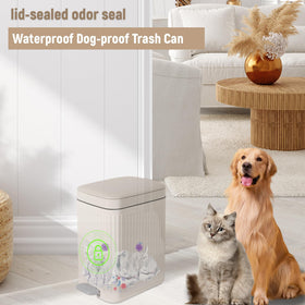 rejomiik BPA-free PP material cream trash bin durable and easy to clean