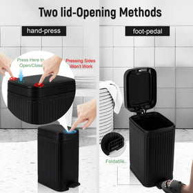 Rejomiik foot pedal allowing hands-free waste disposal