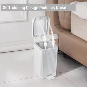 Rejomiik hidden bag ring secures liners for easy bag changes.