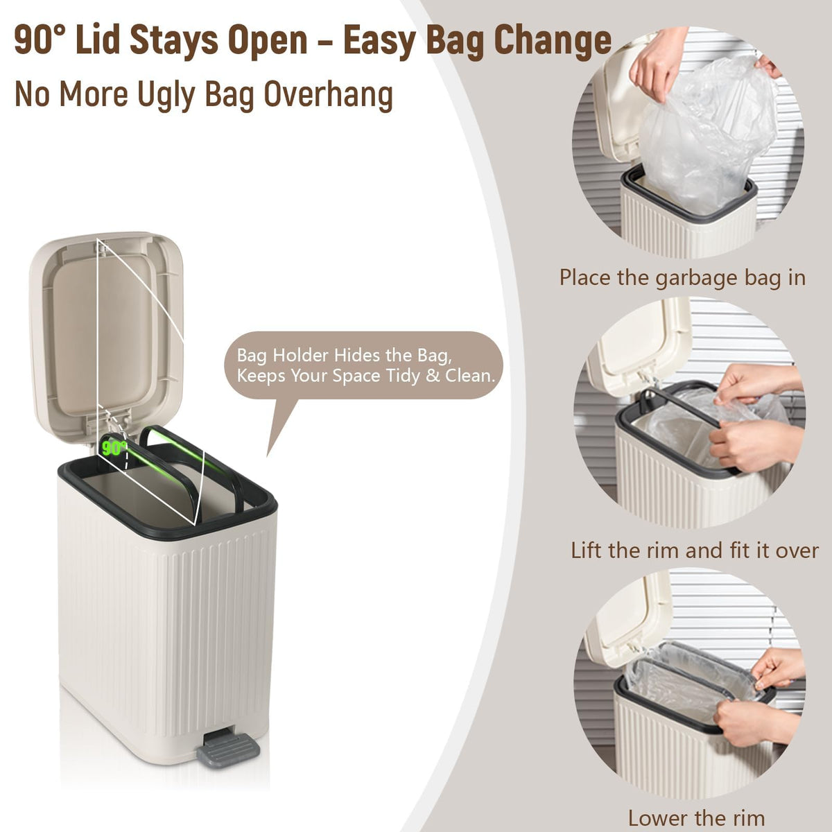 rejomiik odor-control bin suitable for bathrooms and bedrooms