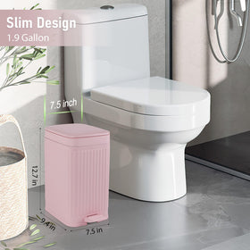 rejomiik pink trash can with foot pedal for hands-free waste disposal in tight spaces