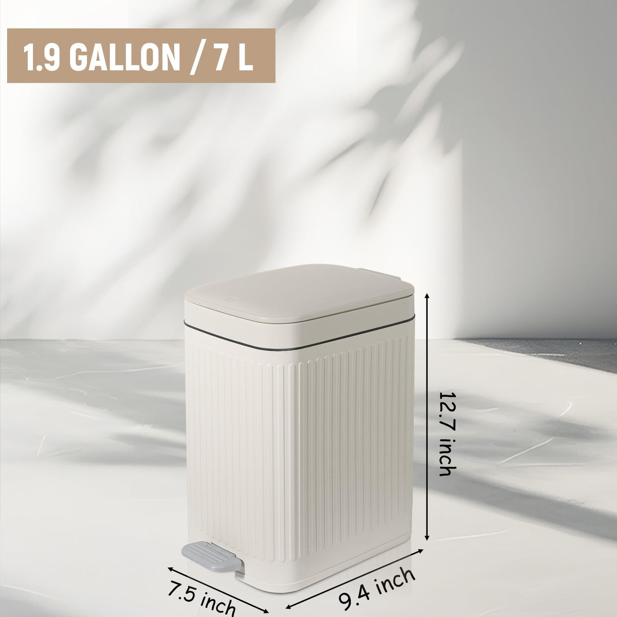 rejomiik retro-design trash can cream, stylish yet practical for any room