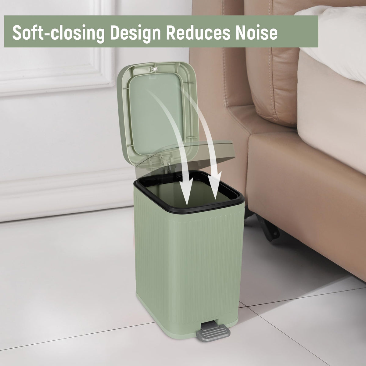 Rejomiik slim space-saving bin fits tight bathrooms and kitchens