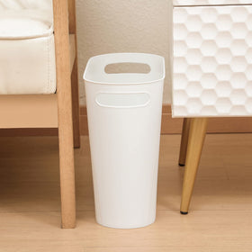 rejomiik bathroom trash can ideal for narrow spaces beside sink.