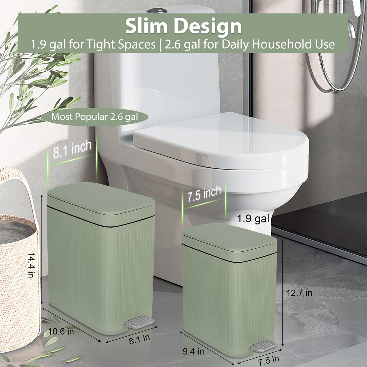 rejomiik trash can with foot pedal enables easy, hands-free operation.