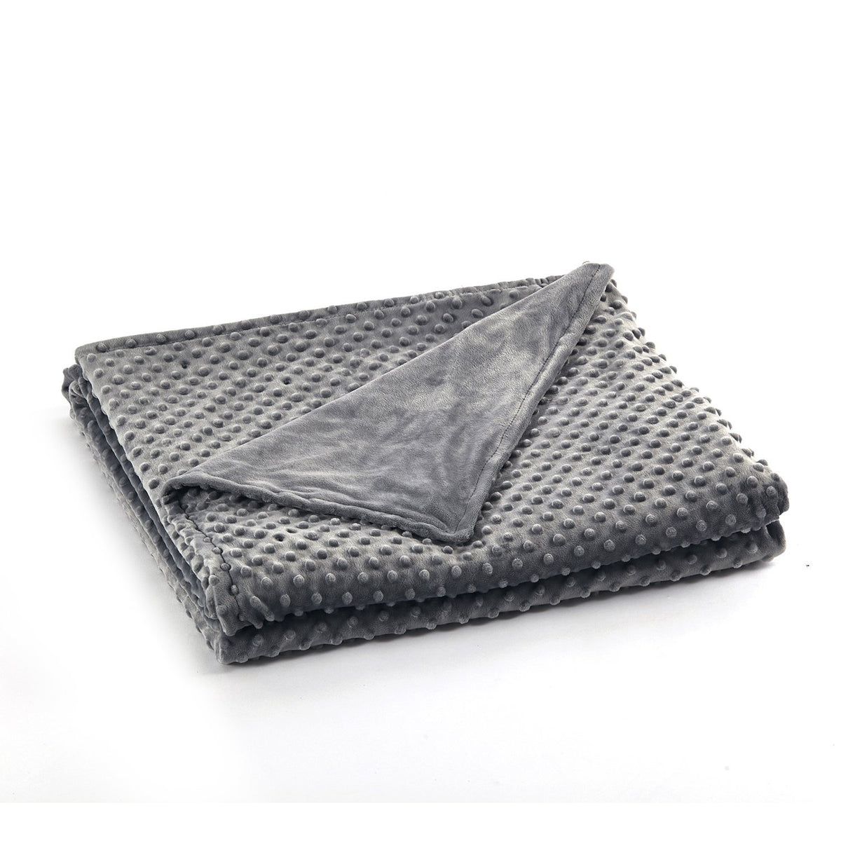RelaxBlanket duvet cover in ultra-soft dark grey minky adds cozy comfort for your weighted blanket.