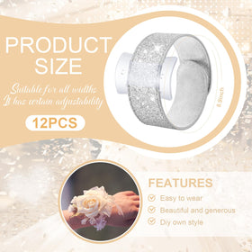 Relaxgiant corsage wristlet band silver back texture provides a subtle, modern shine