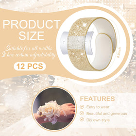 Relaxgiant gold wrist corsage acrylic base enables DIY floral customization