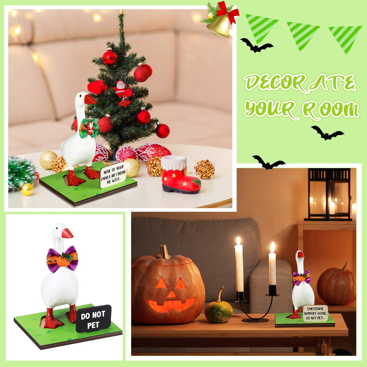 Relaxweex housewarming gift goose decor brings personality to a new apartment.