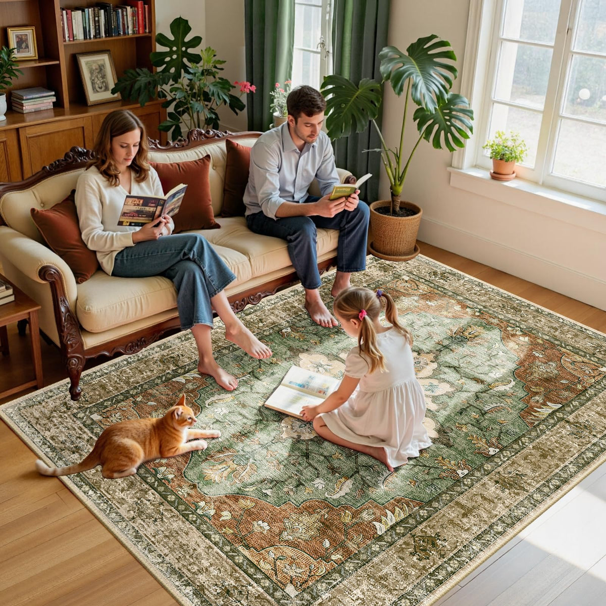 RELEANY floral medallion rug adds color to bedrooms