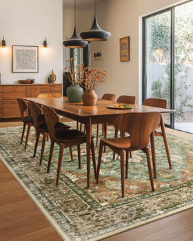 RELEANY 6x9 area rug with non-slip backing stays in place