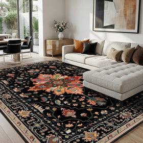 RELEANY 8x10 area rug with a washable surface for easy spill cleanup