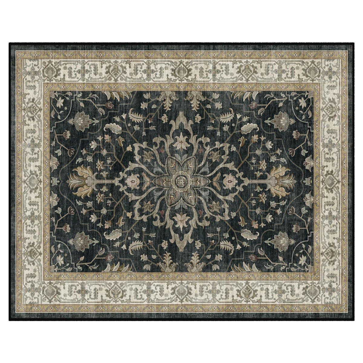 Easy-clean RELEANY rug suitable for quick spills and machine washing