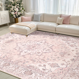 RELEANY 8x10 washable rug with easy cleaning after spills