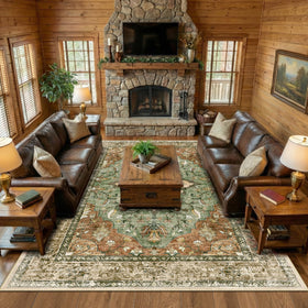 RELEANY floral vintage pattern medallion rug adds classic charm to bedrooms