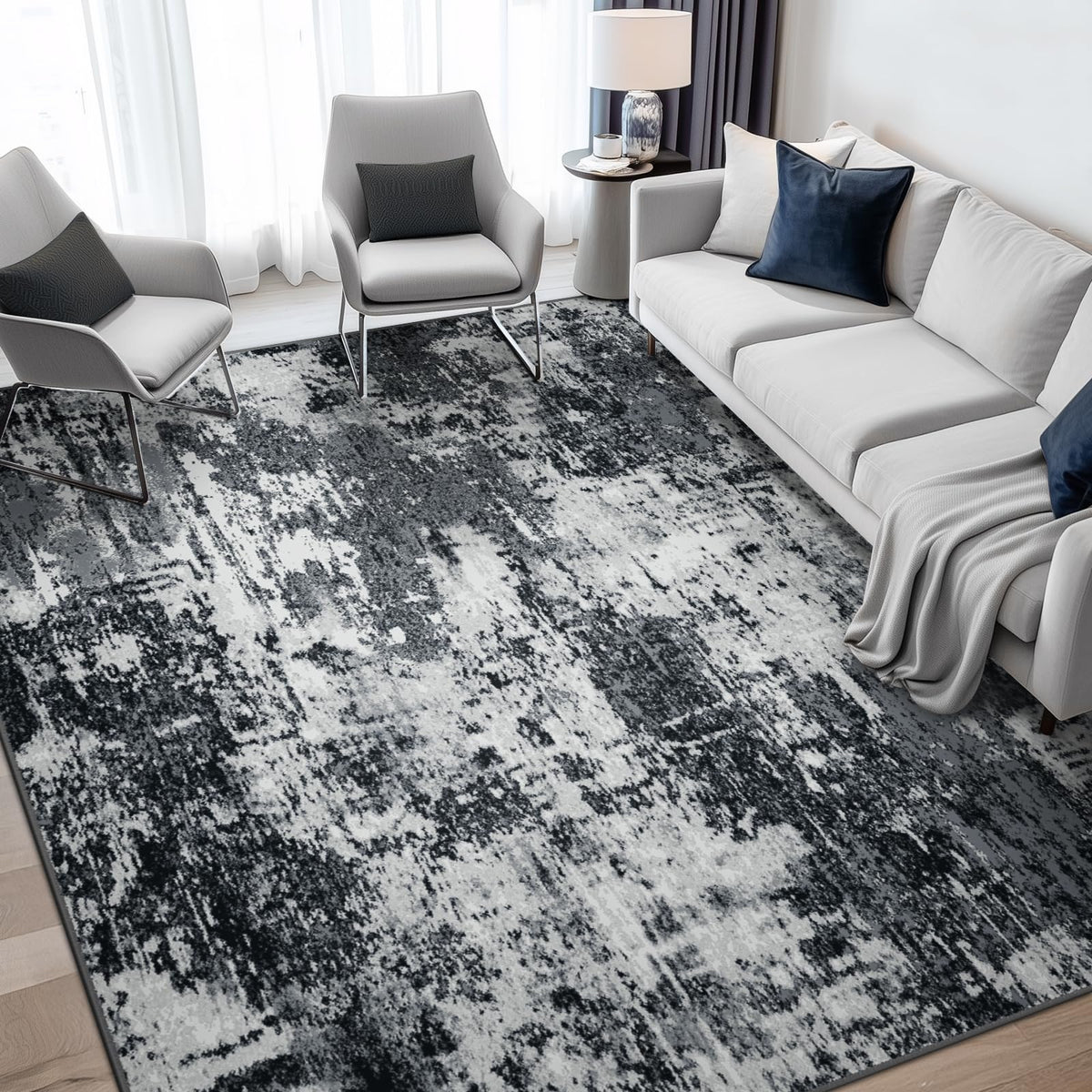 RELEANY non-slip back rug enhances stability in high-traffic entryways.