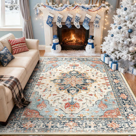RELEANY rug soft low-pile surface provides comfortable footing and straightforward upkeep.
