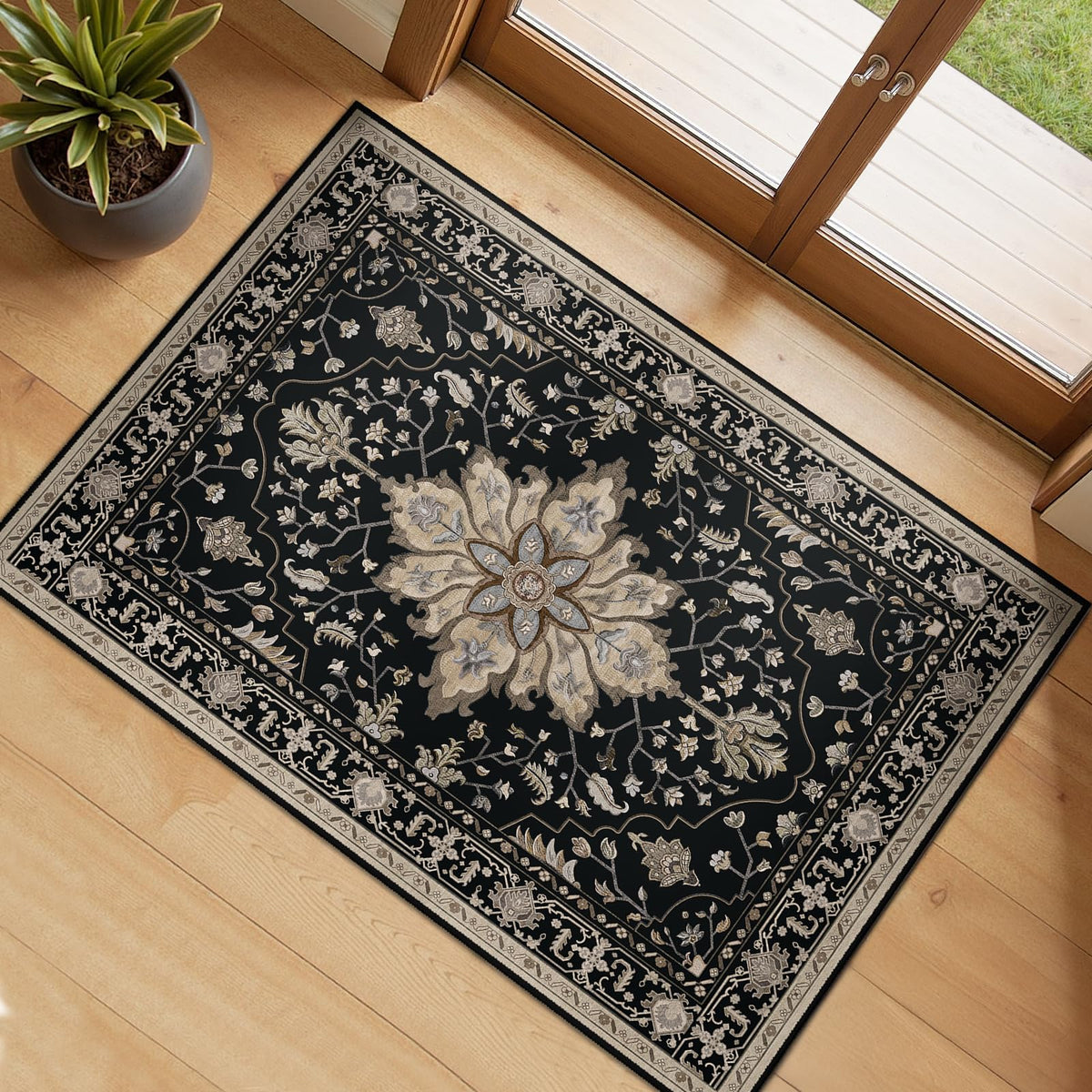 RELEANY 2x3 area rug with soft touch and easy cleaning.