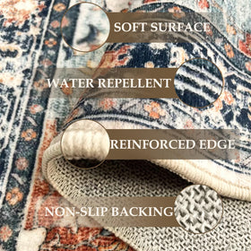 RELEANY soft low-pile rug provides comfortable underfoot feel in any room