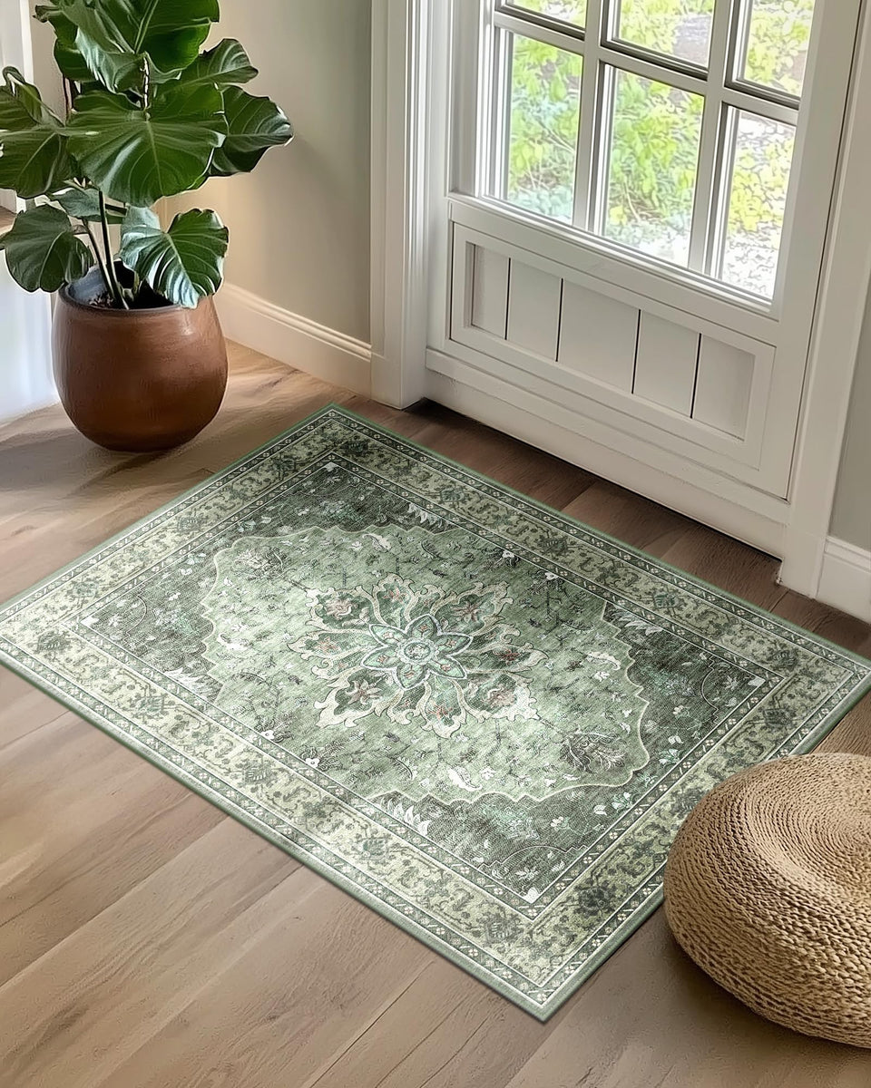 RELEANY area rug 2x3 soft pile for warm underfoot and easy cleaning