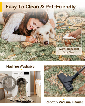 RELEANY bathroom rug with quick clean surface helps floors stay safe
