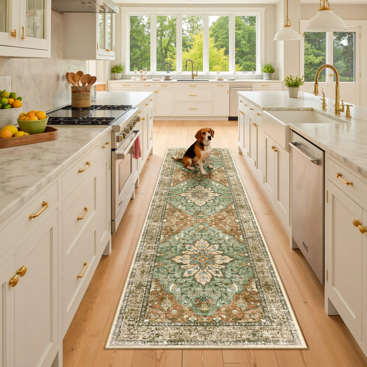 RELEANY area rug 2x8 runner offers soft underfoot feel for bedrooms