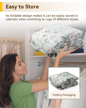RELEANY non-slip backing helps keep rug in place on smooth floors