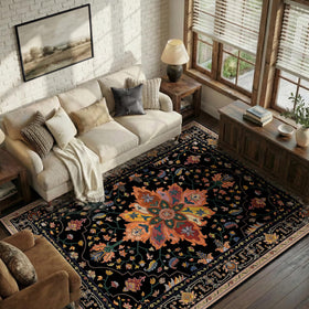RELEANY non-slip backing shown for safe placement on hardwood floors.