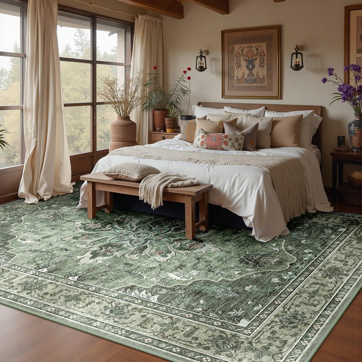 RELEANY dark green gray color tone complements modern and traditional decor