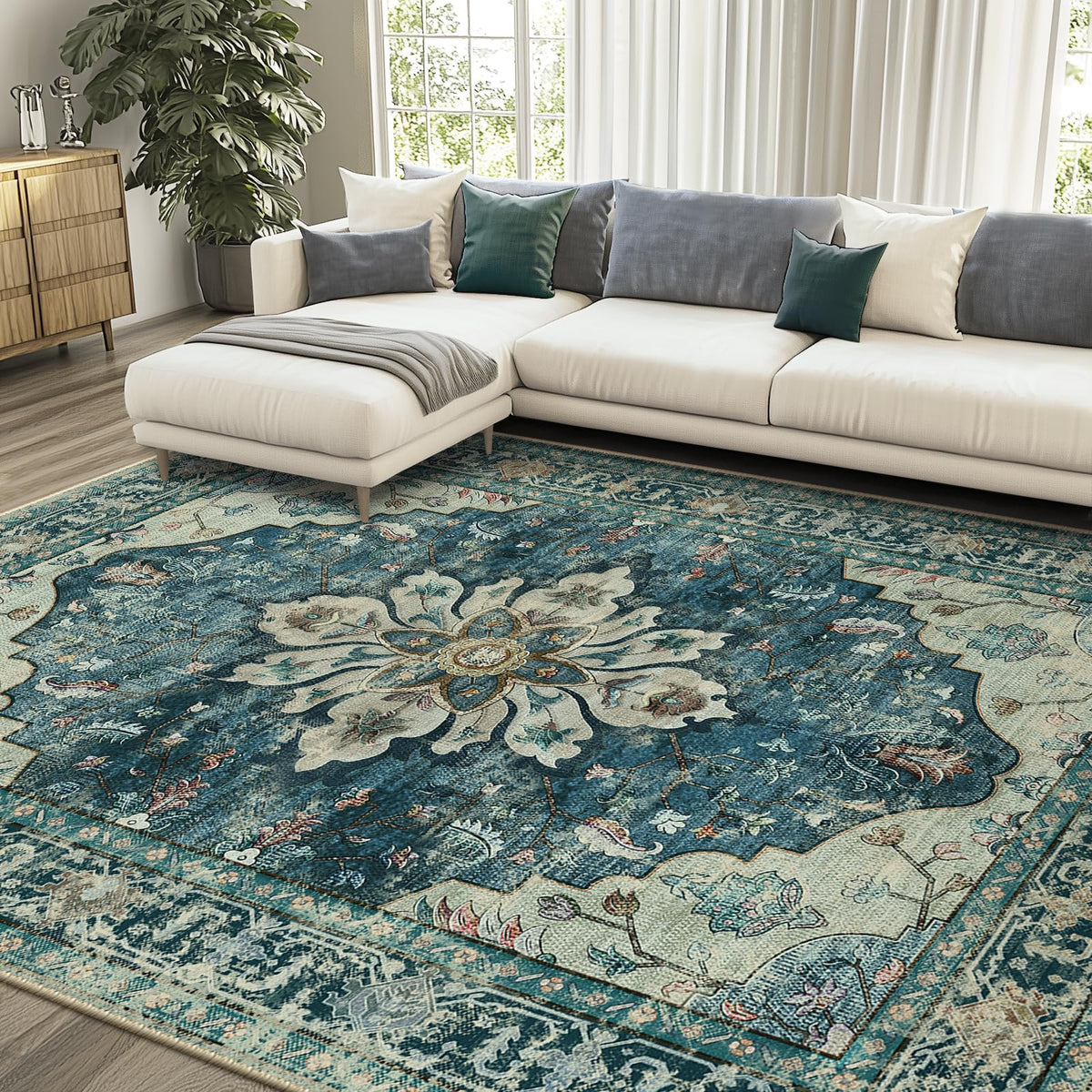 RELEANY area rug 8x10 non-slip, safe and stylish for floors