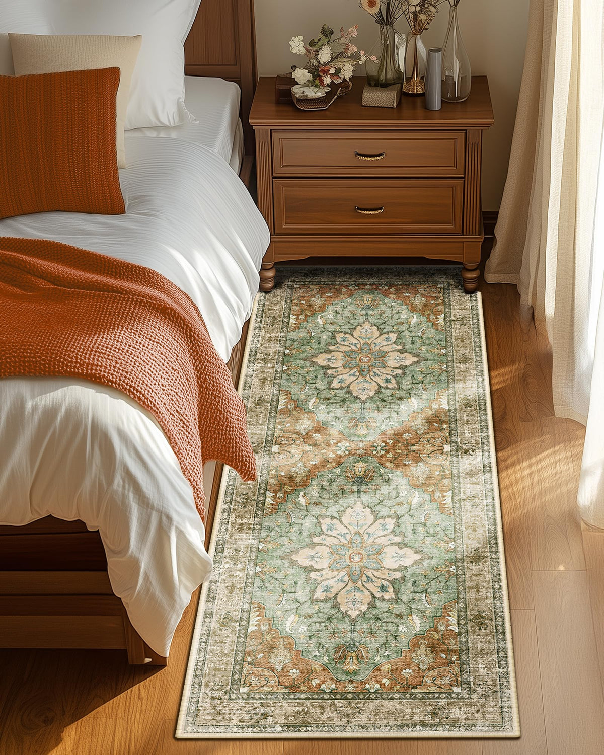 RELEANY Area Rug machine washable fabric for easy cleaning